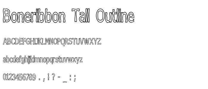 Boneribbon Tall Outline font